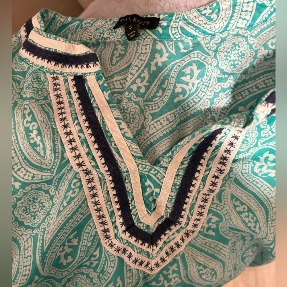 Talbots Paisley Top - Picture 4 of 9